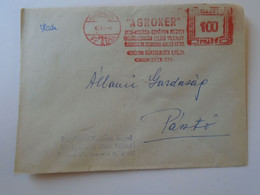 D193809 Hungary  Cover -EMA Red Meter Freistempel 1969 AGROKER Rákospalota -Pásztó - Viñetas De Franqueo [ATM]