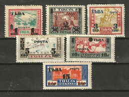 Russia ,Tannu ,Tuva 1932 , 4th Issue , Surcharged Set Of 6 , MLH - Tuva