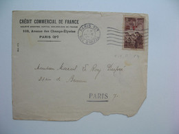 Timbre N°  489 Perforé CCF64  Sur Lettre   Crédit Commercial De France - Covers & Documents