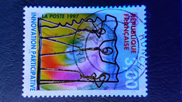 VARIETES FRANCE 1997  N° 3043 OBLITERE 30.6.97 CONTOUR DECALER BLANC / LAMPE U.V. / SCANNE 4 PAS A VENDRE - Oblitérés