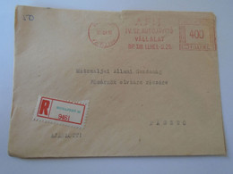 D193826 Hungary Reg. Cover -EMA Red Meter Freistempel 1971 AFIT  Autójavító Vállalat - Car Repairing Company -Garage - Automaatzegels [ATM]