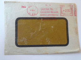 D193829 Hungary  Cover -EMA Red Meter Freistempel 1965  Gabonatröszt  Budapest - Pásztó - Machine Labels [ATM]