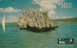 TARJETA DE LAS FIJI DE UPTHRUST REEF FORMATION DE $50  (04FJF) - Fiji