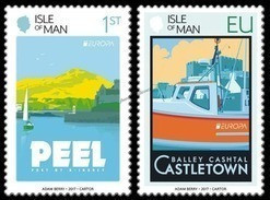 MAN, ISLA De/ ISLE Of MAN -  EUROPA-CEPT 2017 - "CASTILLOS- CASTLES - CHATEAUX".- SERIE De 2 V. TIPO B - 2017