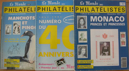 REVUE LE MONDE DES PHILATELISTES Année 1991 (n° 448, 456 Et 457). - Französisch (ab 1941)