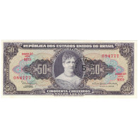 Delcampe - Billet, Brésil, 5 Centavos On 50 Cruzeiros, Undated (1961), KM:184a, SUP - Brésil