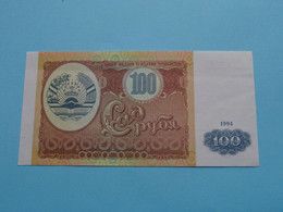100 Rubles ( Tajikistan ) 1994 ( For Grade, Please See SCANS ) UNC ! - Tadzjikistan