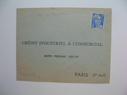 Gandon   Perforé CIC174  Sur Lettre Crédit Industriel Et Commercial - Covers & Documents