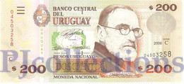 URUGUAY 200 PESOS URUGUAYOS 2006 PICK 89a UNC - Uruguay