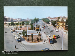 POSTCARD VALENCIA PLAZA DE ARAGON Y ALAMEDA ARAGON SQUARE AND MALL - Sonstige & Ohne Zuordnung