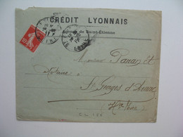 Semeuse,  Perforé CL188 Sur Lettre  Crédit Lyonnais  1911 - Cartas & Documentos