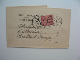 Semeuse,  Perforé CL188 Sur Lettre  Crédit Lyonnais  1907 - Storia Postale