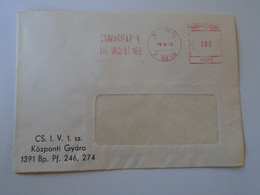 D193832  Hungary  Cover -EMA Red Meter Freistempel 1978  Csavaripari Vállalat Budapest - Viñetas De Franqueo [ATM]