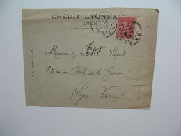 Semeuse,  Perforé CL188 Sur Lettre  Crédit Lyonnais  1907 - Covers & Documents