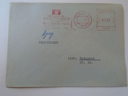 D193836  Hungary  Cover- EMA Red Meter Freistempel  1978 -  Budapest  MIGÉRT - Machine Labels [ATM]