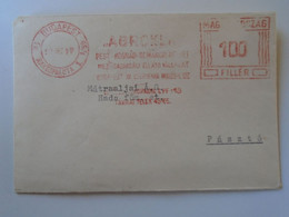 D193840  Hungary Small  Cover- EMA Red Meter Freistempel  1971  Budapest   AGROKER  Pest Nograd Komarom - Automaatzegels [ATM]