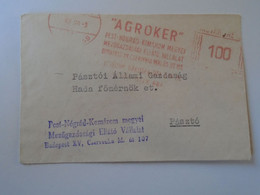 D193843  Hungary Small  Cover- EMA Red Meter Freistempel  1969    Rákospalota  AGROKER  Pest Nograd Komarom - Vignette [ATM]