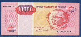 ANGOLA - P.137 –  10.000 Kwanzas Reajustados 1995 XF/AUNC, Prefix NU 0874183 - Angola