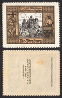 DRACULA Castle Bran Transylvania ROMANIA Törzburg Törcsvár Assoc. GERMANY In HUNGARY 1913 LABEL CINDERELLA VIGNETTE - Transylvania