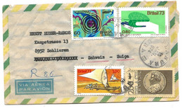 279 - 17 - Enveloppe Envoyée Du Brésil En Suisse 1974 - Storia Postale