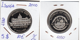 E4330 MONEDA LIBERIA 5 DOLARES 2000  SIN CIRCULAR - Liberia