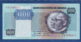 ANGOLA - P.121a – 1000 Kwanzas 1984 UNC, Prefix FD 2868877 - Angola