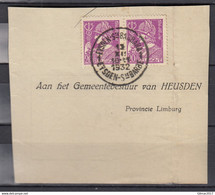 Fragment Met Stempel Eysden Ste Barbara - 1932 Cérès Et Mercure