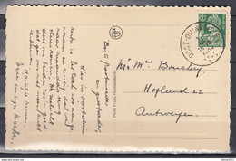 Postkaart Van Oost-Duinkerke Naar Antwerpen - 1932 Cérès Et Mercure