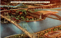 New York City Airplane View Of Triboro And Hell Gate Bridges - Puentes Y Túneles