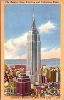 New York City The Empire State Building And Television Tower 1956 - Empire State Building