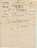 VIEUX PAPIERS       DOCUMENT COMMERCIAL        ENTREPRISE DE POMPES FUNEBRES   BRUXELLES   1898 - 1800 – 1899