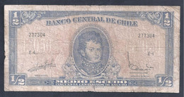 Chile – Billete Banknote De ½ Escudo – Año 1967/70 - Chili