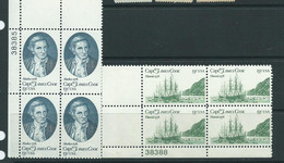 Usa Stamps Captain Cook Bicentennary Mnh Set Number Blocks  Of 4 - Ungebraucht