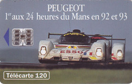 Telecarte Variété - F 398 V1  - Peugeot 24 H Du Mans  - ( N° Décalé Et Rouge ) - Variétés