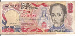 VENEZUELA 100 BOLIVARES 1980 VG+ P 59 - Venezuela