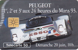 Telecarte Variété - F 413 - Peugeot 24 H Du Mans  - ( N°ondulé ) - Fehldrucke