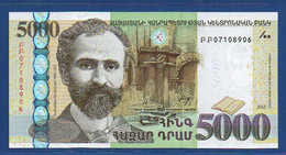 ARMENIA - P.56 – 5.000 5000 Dram 2012 UNC, Serie 07108906 - Arménie