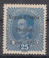 Italy Trento, Trentino Alto Adige 1918 Sassone#8 Mint Hinged - Trento