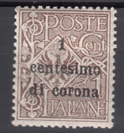 Italy Occupation In WWI - Trento & Trieste 1919 Sassone#1 Mint Hinged - Trentin & Trieste