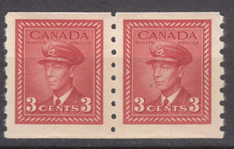 Canada 1942 Mi#218 C Mint Never Hinged Pair - Ungebraucht