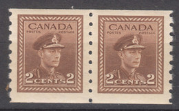 Canada 1942 Mi#217 C Mint Never Hinged Pair - Nuevos