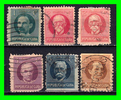 CUBA ( AMERICA DEL NORTE ) SELLOS DEL AÑO 1925 POLITICOS SERIE DE 1917 CON MARCA DE AGUA - Used Stamps