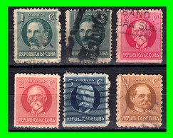 CUBA ( AMERICA DEL NORTE ) SELLOS DEL AÑO 1925 POLITICOS SERIE DE 1917 CON MARCA DE AGUA - Used Stamps