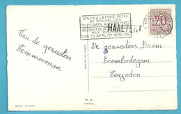 851 Op Kaart Met Naamstempel HAALTERT - 1951-1975 Heraldieke Leeuw