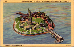 New York City Statue Of Liberty On Bedloe's Island Curteich - Statue Of Liberty