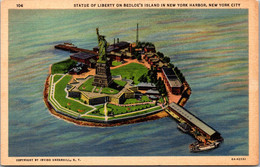 New York City Statue Of Liberty On Bedloe's Island Curteich - Statue Of Liberty