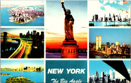 New York City The Big Apple Multi View Showing Statue Of Liberty And More - Statua Della Libertà