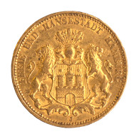 Allemagne 20 Mark 1876 Hambourg - 5, 10 & 20 Mark Gold