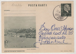 TURKEY,TURKEI,TURQUIE ,WITH VIEW FROM, GOLDEN HORN ,ISTANBUL ,POSTCARD - Covers & Documents