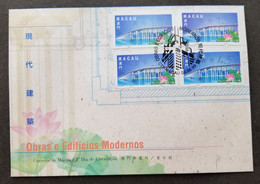 Macau Macao Modern Work Building Bridge 1999 Machine (ATM Frama Label FDC) - Briefe U. Dokumente